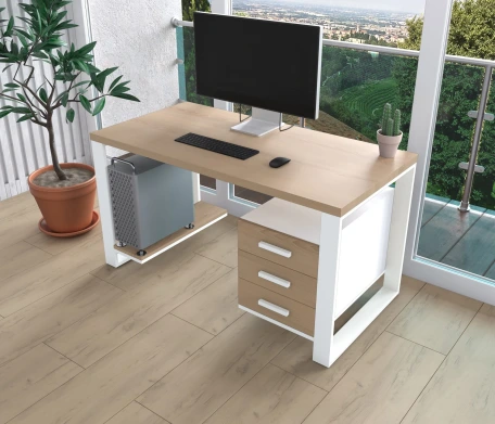 Комп'ютерний стіл з натурального дерева (ясен) Остін Wood WL 120*60*75 Карамель Світла (22220007)